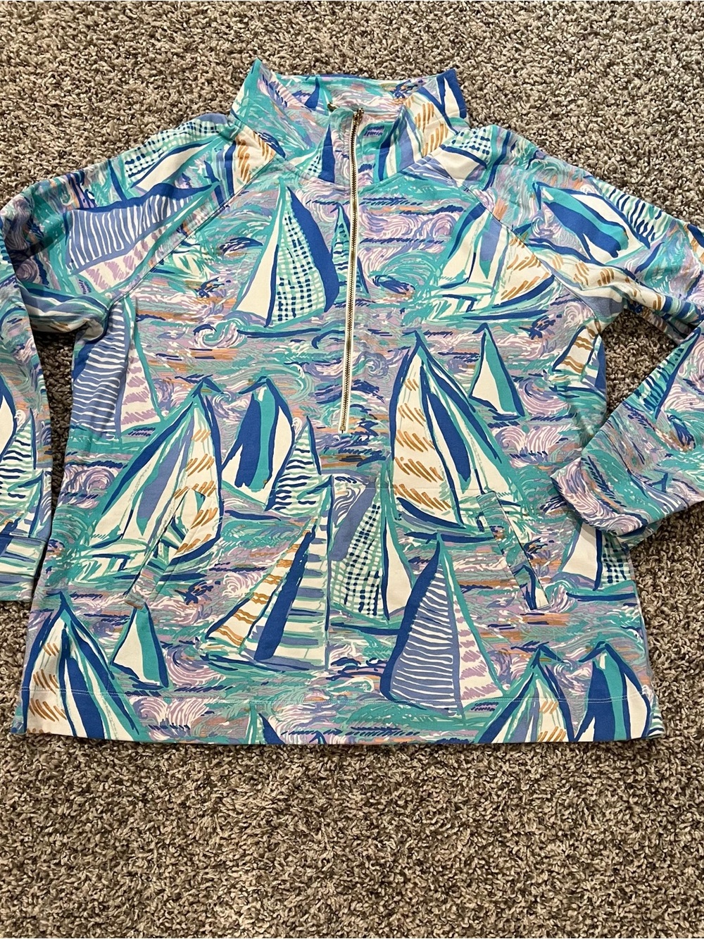 Lilly Pulitzer “About time” Skipper Popover Summer layer XL - Picture 1 of 6